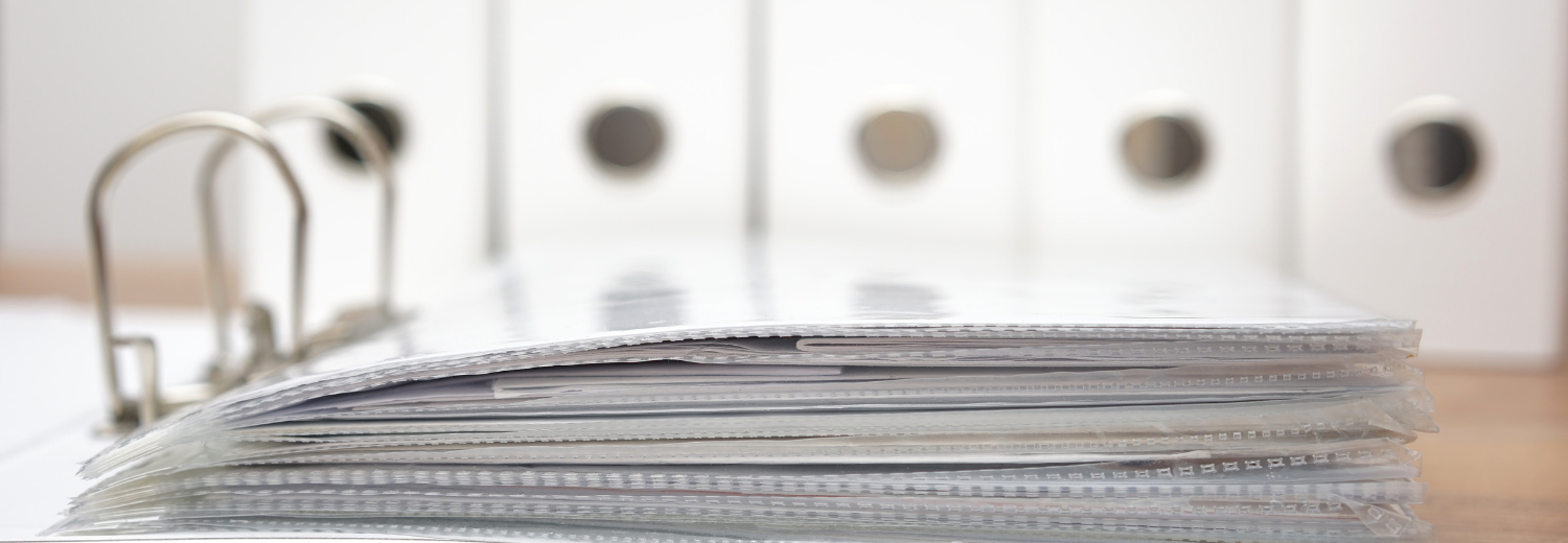 Opened folder with documents Opened folder with documents